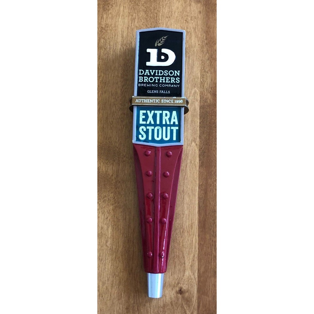 Davidson Brothers Brewing Co EXTRA STOUT Beer Tap Handle Mancave Bar Glens Falls